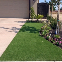 Artificial Turf Double Oak Texas Landscape Front Yard